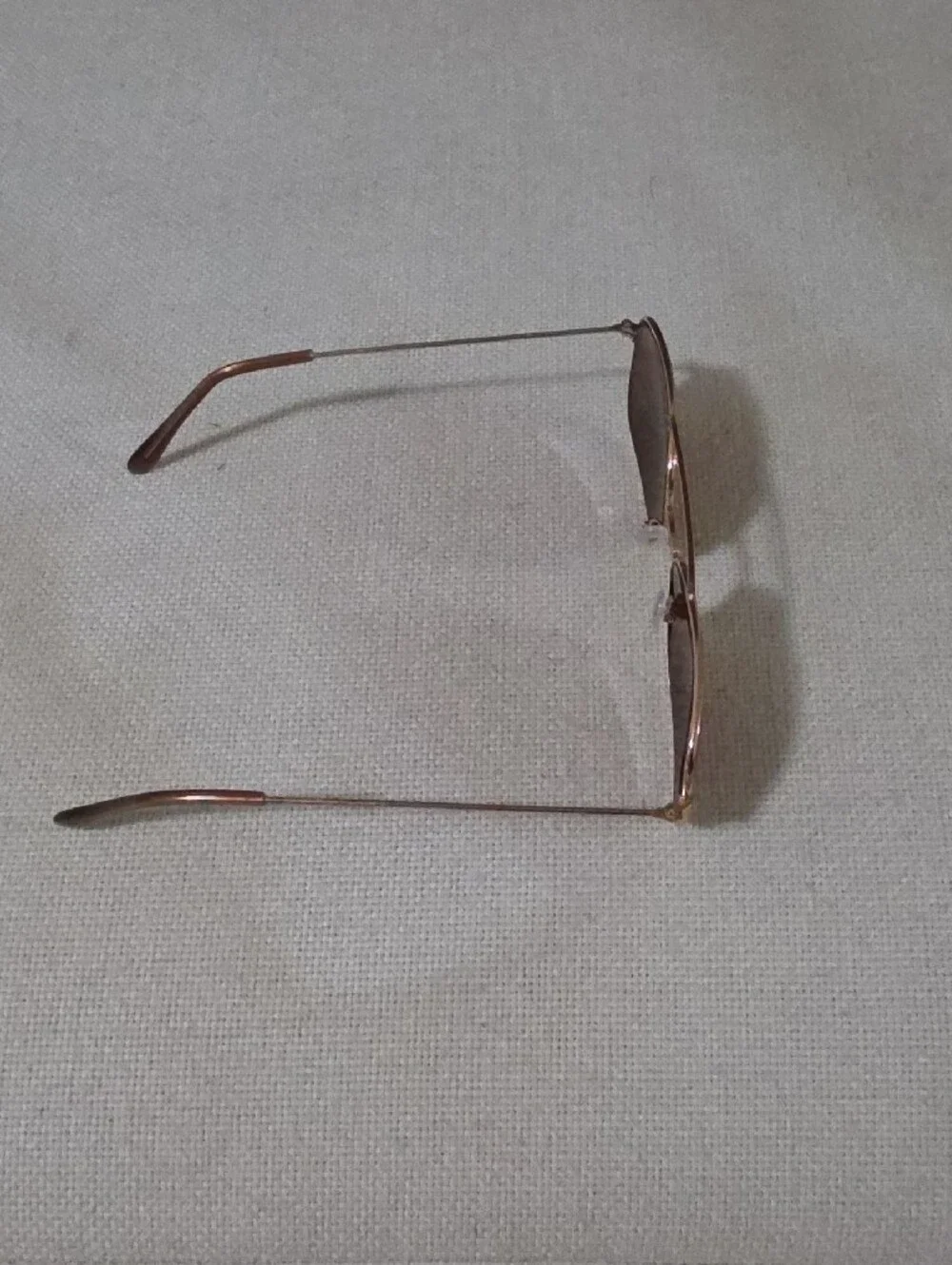 Brown Gold Metal Frame Sunglasses